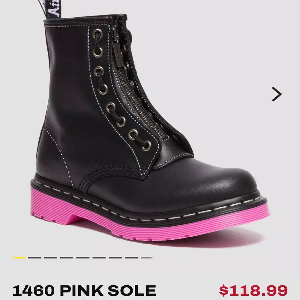 Black Boots with Pink Sole